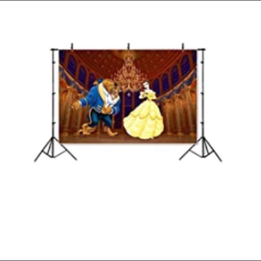 7x5 Beauty and the Beast backdrop